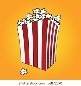 Vector illustration of popcorn box