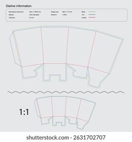A vector illustration of a popcorn box, sized 64mm by 106mm, in EPS format. Ready for stock image use.