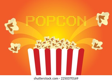 
Vector illustration of popcorn corn