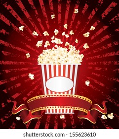 vector illustration of the popcorn explosion