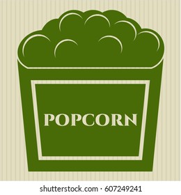 Vector Illustration of popcorn icon vector symbol flat app web concept website

