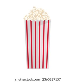 Ilustración vectorial de palomitas aisladas en fondo blanco