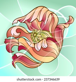 Vector illustration of poppy