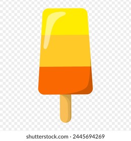 Ilustración vectorial de helado de paleta sobre fondo transparente