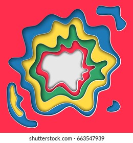 Vector Illustration of pop-up book for Design, Website, Background, Banner.
Paper origami Elements. Craft Template