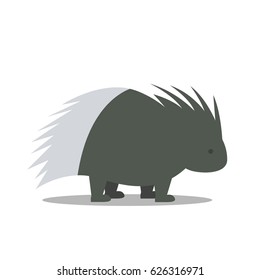 Vector Illustration of a Porcupine
