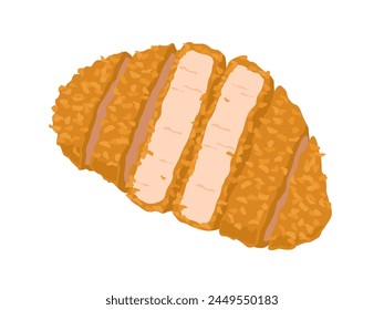 Vector illustration of pork cutlet