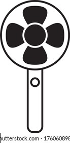 Vector Illustration Of Portable Fan (icon)