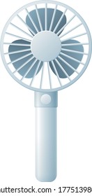 vector illustration of portable fan (light blue)