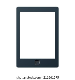 Vector illustration of a portable modern tablet pc e-book reader.