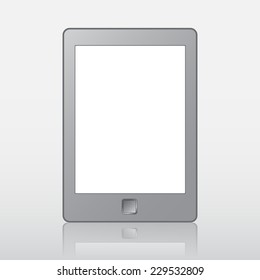 Vector illustration of a portable modern tablet pc e-book reader. For reading book. EPS10