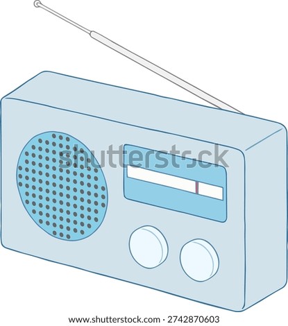 Vector illustration of a portable radio