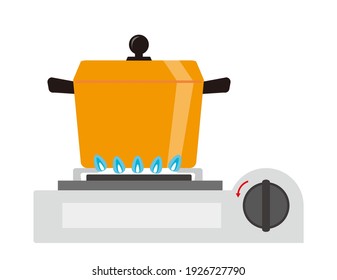 Vector illustration of a portable stove.