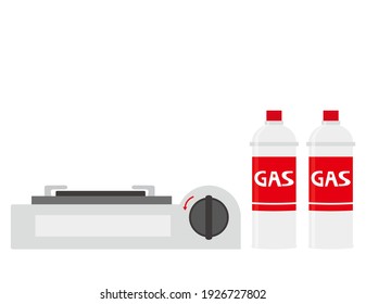 Vector illustration of a portable stove.