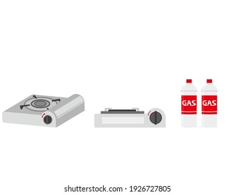 Vector illustration of a portable stove.