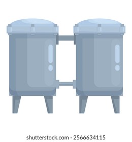 Vector illustration of portable toilets for outdoor events and construction sites. Perfect for rental services, campsite, and emergency use