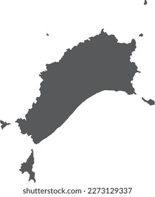 vector illustration of Porto Santo island map