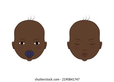 Vektorgrafik des Porträts süßer Babys.