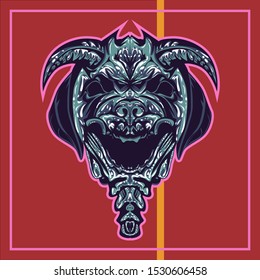 Vector Illustration Portrait of dog. Dog isolated
