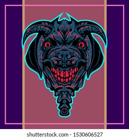 Vector Illustration Portrait of dog. Dog isolated