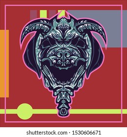 Vector Illustration Portrait of dog. Dog isolated