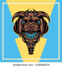 Vector Illustration Portrait of dog. Dog isolated