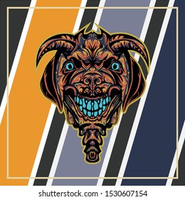 Vector Illustration Portrait of dog. Dog isolated