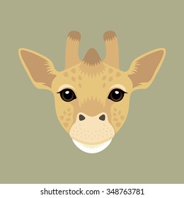  Vector Illustration Portrait of Giraffe
