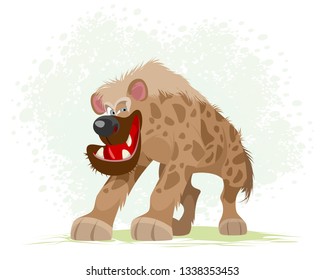 Vector illustration of a portrait of a hyena