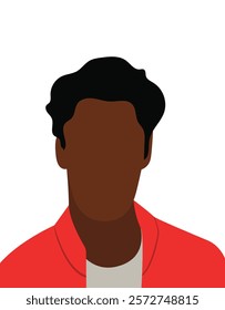 Vector illustration portrait of a young Indian man