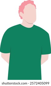 Vector illustration portrait of a young man