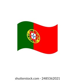 vector illustration of Portugal flag wave for independence day