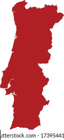 vector illustration of Portugal map