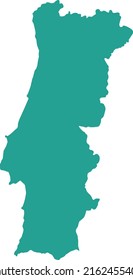 Mapa de la ilustración vectorial de Portugal