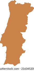 Vector Illustration of Portugal map