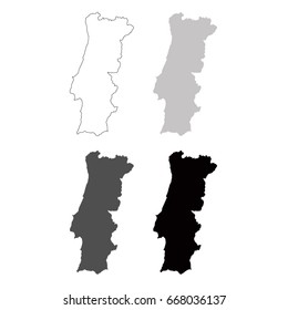 vector illustration of Portugal maps