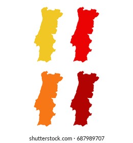 vector illustration of Portugal maps 