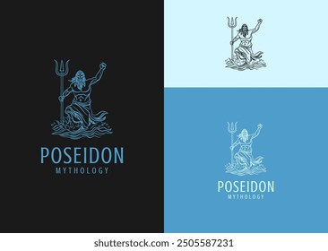 Vector illustration of Poseidon Logo Design