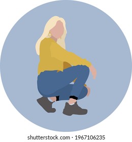 Vector illustration of posing girls. These illustrations are perfect for highlights.
