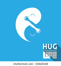 Vector illustration with positive message