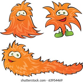 vector illustration of a  positive monster