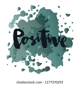 Vector illustration of positive text for logotype, flyer, banner, postcard, greeting card. 