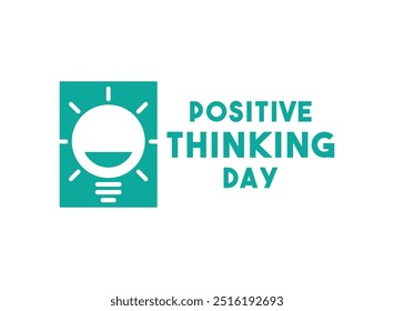 Vector Illustration of Positive Thinking Day. Flat design vector. White background. Eps 10.