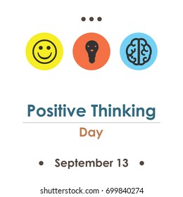 vector illustration for positive thinking day in september