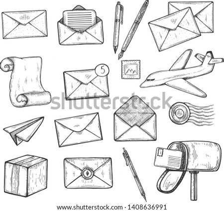 Similar – Image, Stock Photo Envelope with hand drawn paper flowers deco arrangement on yellow background. Greetings concept, invitation, wedding birthday card.