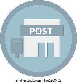 vector illustration of post office symbol travel map icon