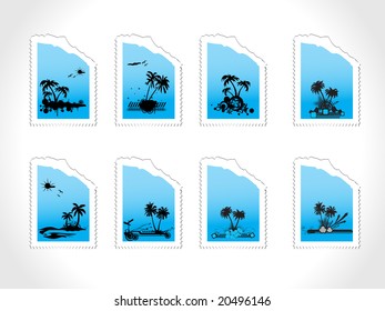 vector illustration post stamps