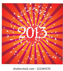 Vector illustration of postcard calendar to a new 2013 year
