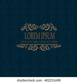Vector illustration postcard with congratulations. Background with lace ornaments