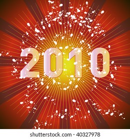 Vector illustration of postcard to a new year